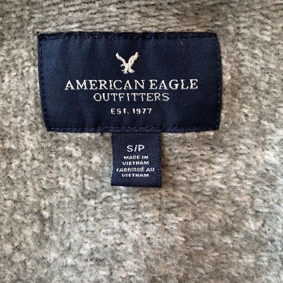 American Eagle Fleece Lined Full Zip Hoodie Small - Picture 5 of 8